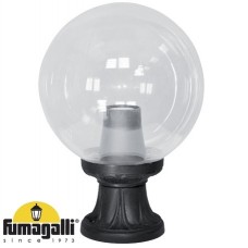 Φωτιστικό Κολωνάκι με ντουί E27 35cm Ρητίνης Μαύρο IP55 Fumagalli Globe